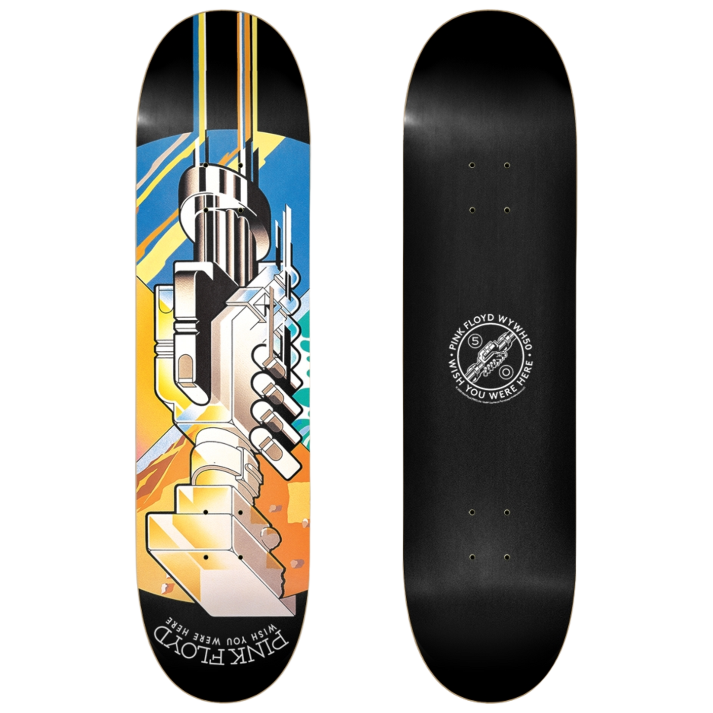 WYWH 50 Robot Hands Skate Deck