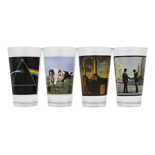 Pink Floyd Album Covers 16oz Glass 4 Pack Pint Glasses