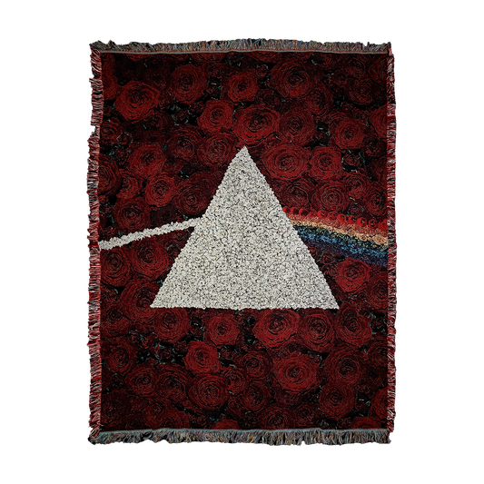 Pink Floyd TDSOTM Roses Throw Blanket
