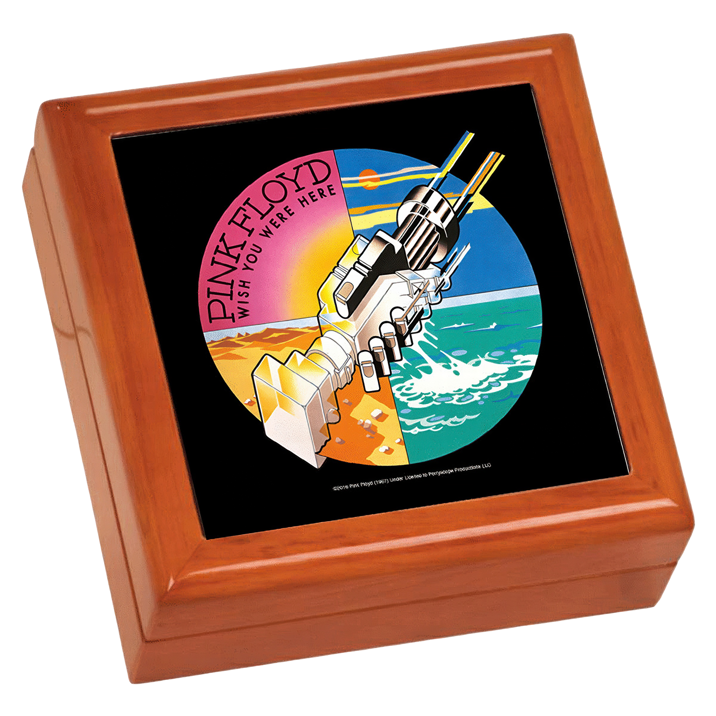 WYWH Robotic Handshake Wooden Keepsake Box