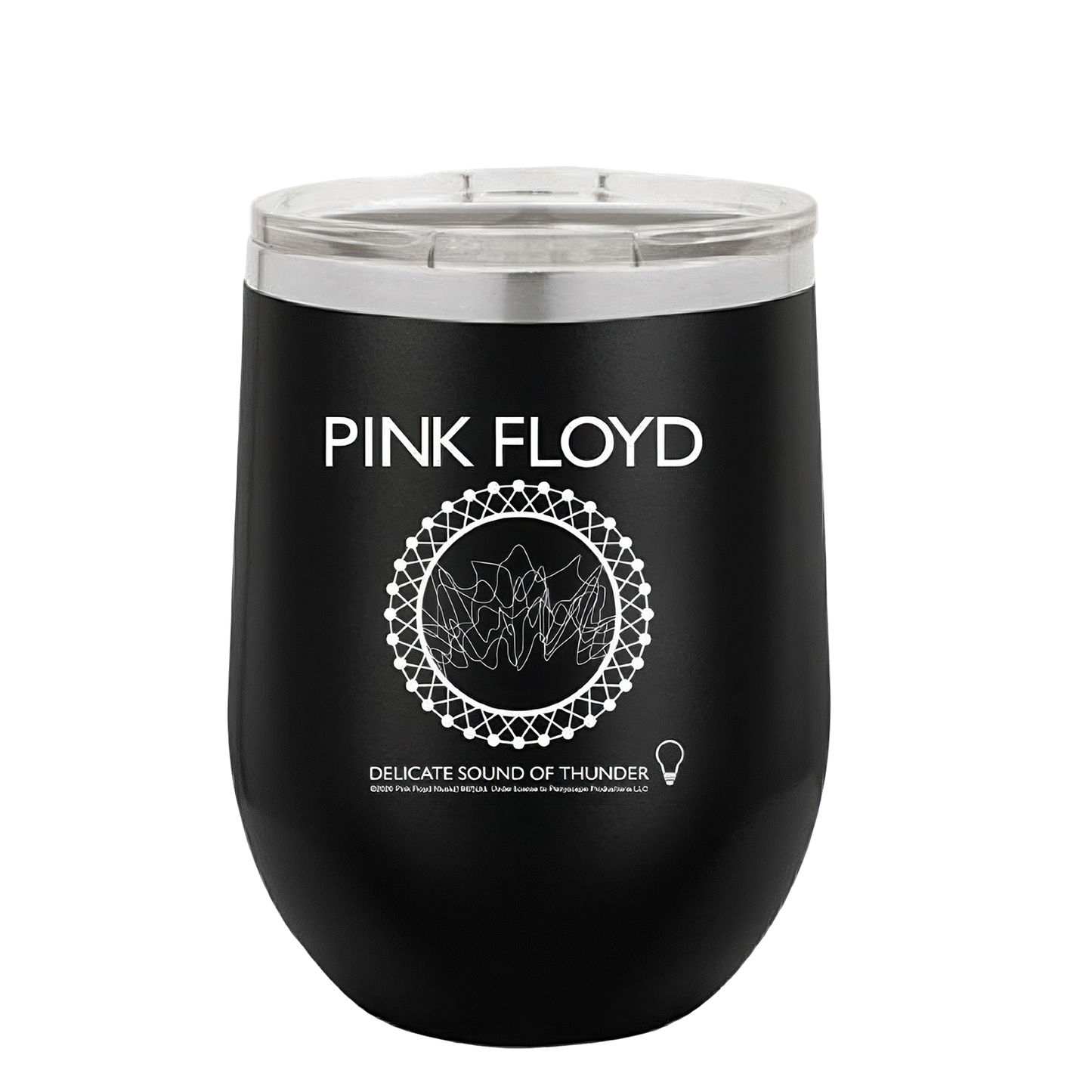 Thunder Laser Engraved Stemless Wine Glass
