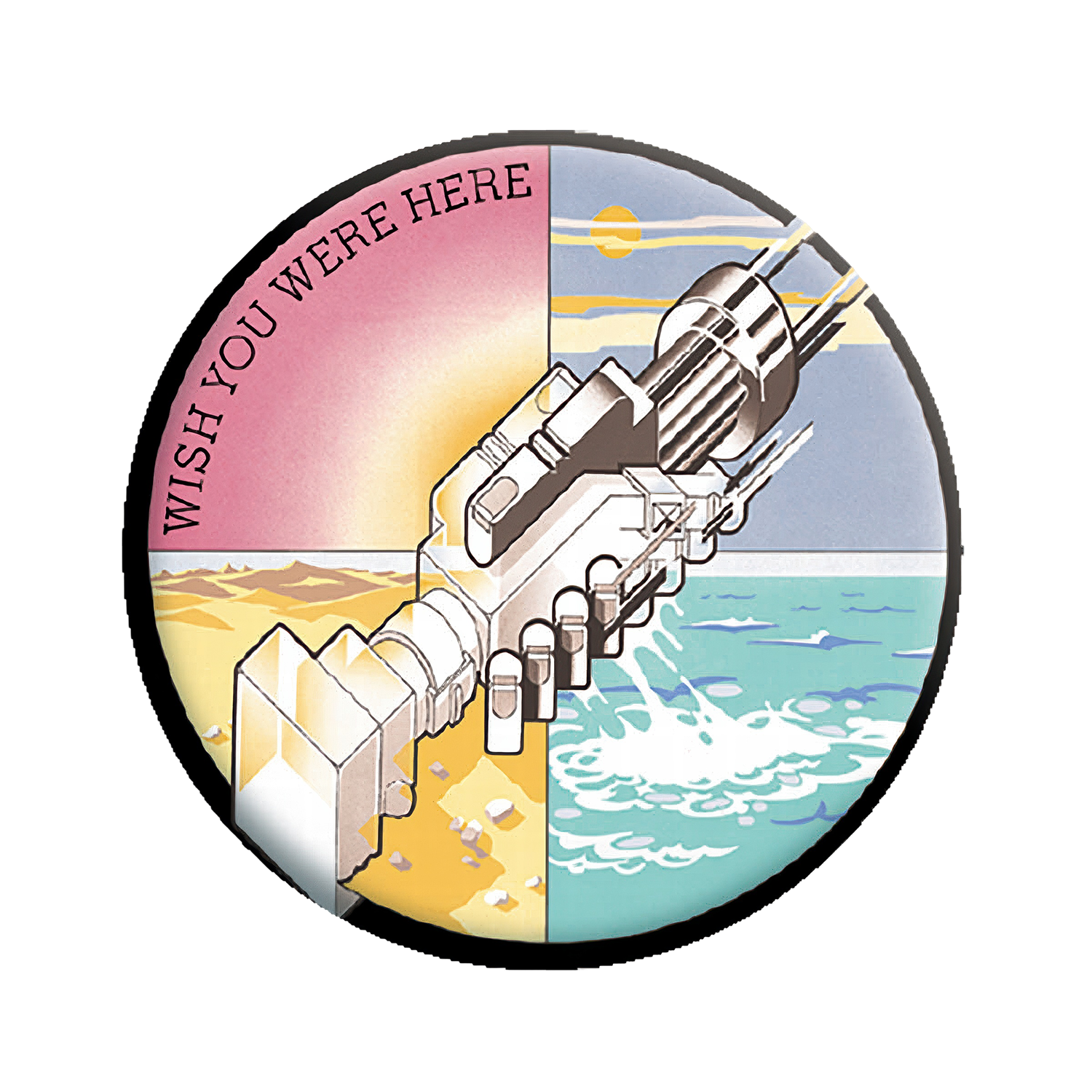 pink floyd gear Pink Floyd WYWH Gear Button