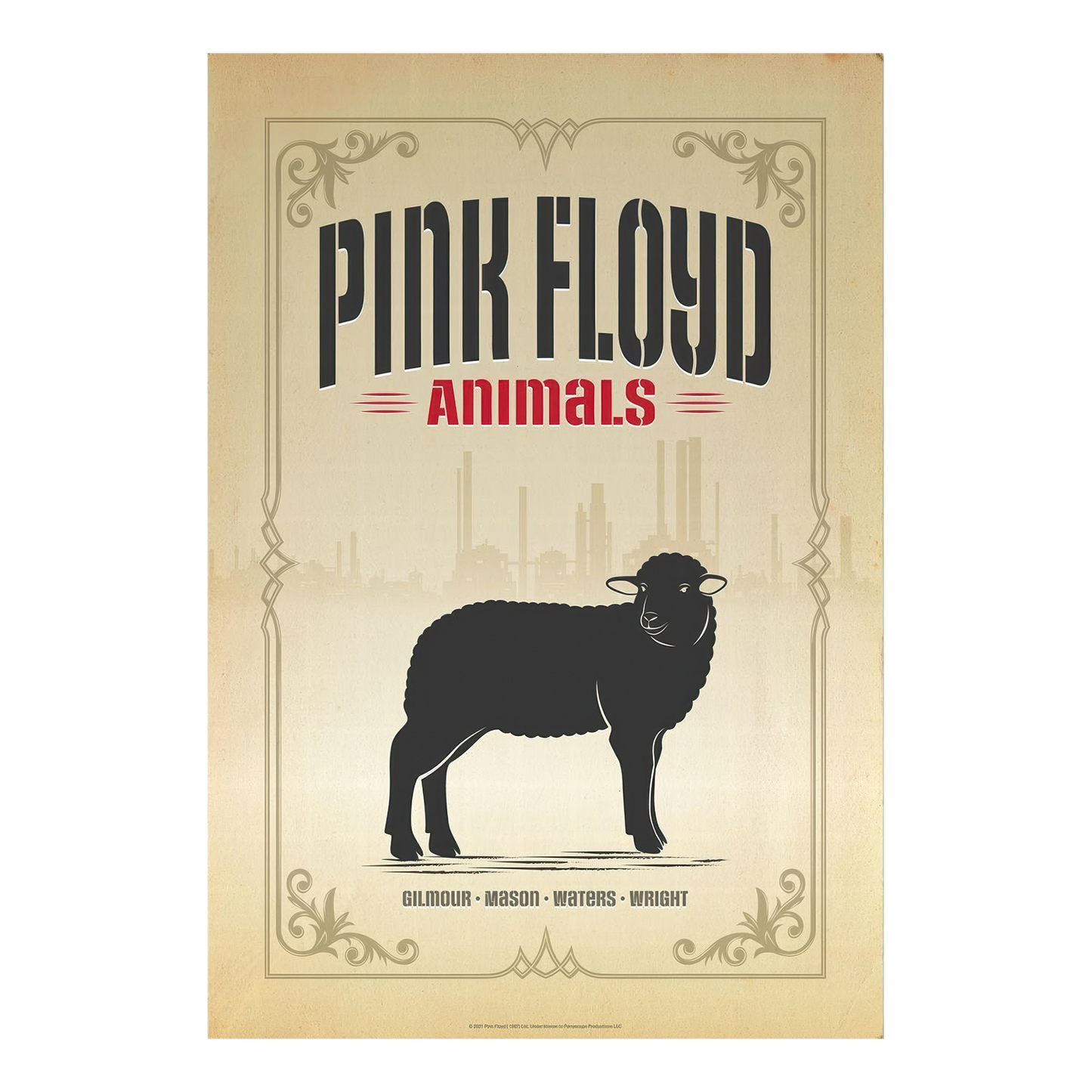 Pink Floyd Animals Sheep Print