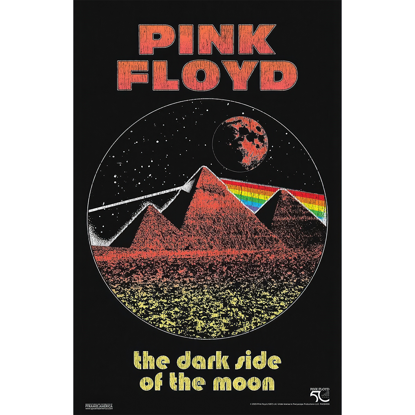 Pink Floyd - TDSOTM50-Pyramid 11x17 Unframed Print