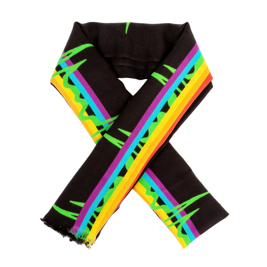 Long Heartbeat Fine Wool Scarf