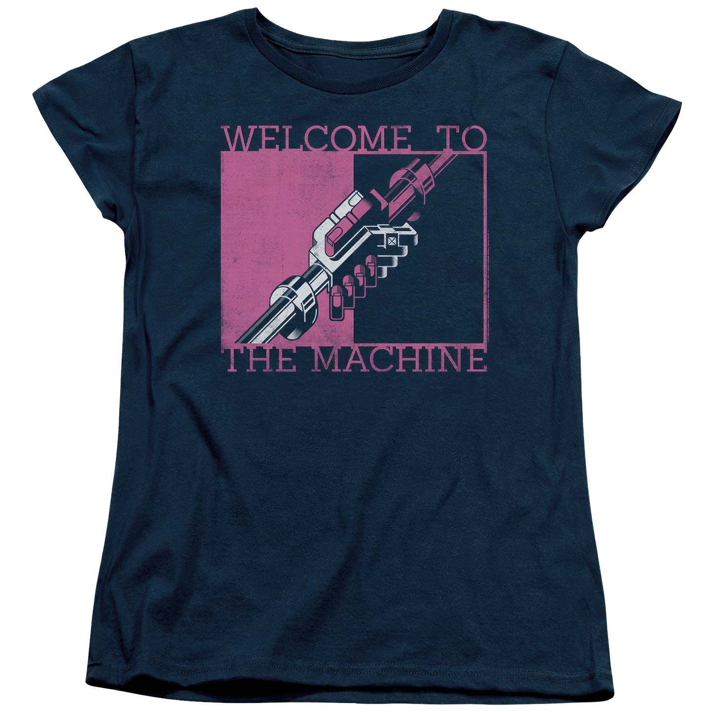 Welcome To The Machine Navy Womens Logo