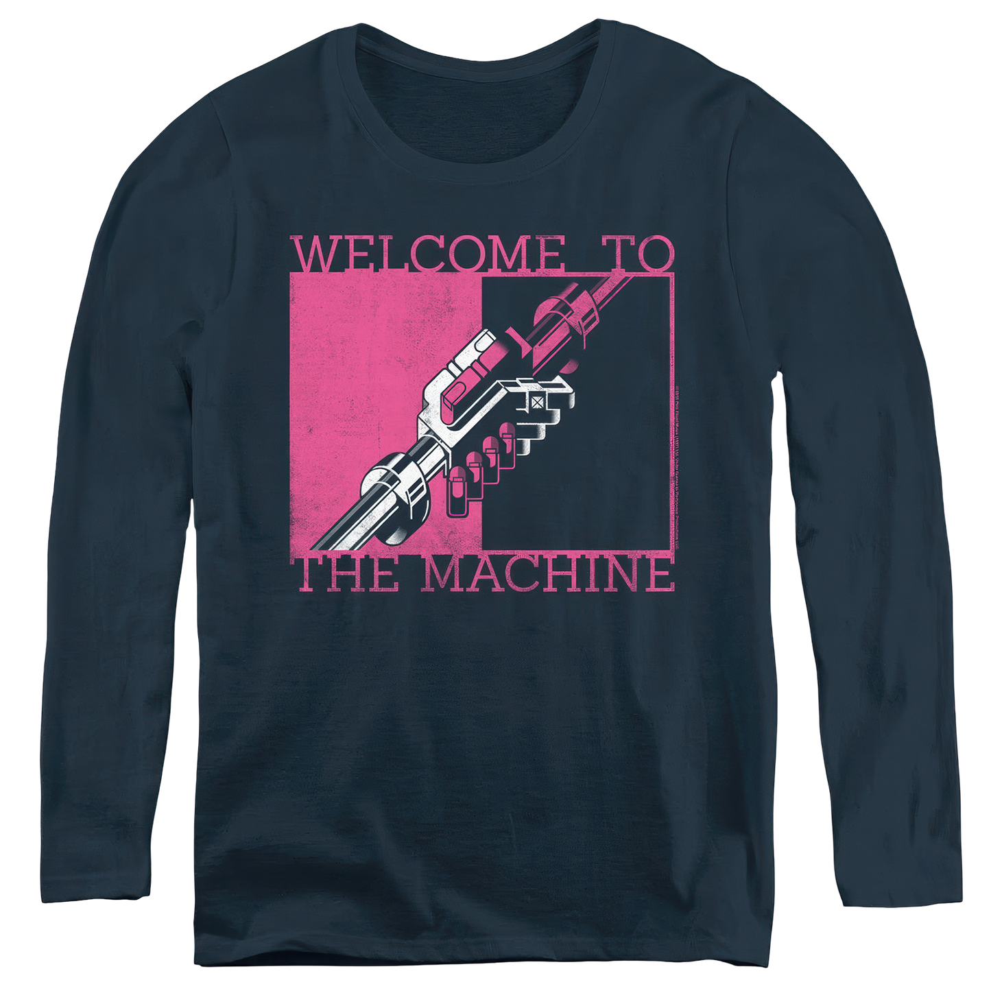 Welcome To The Machine Navy Womens Logo