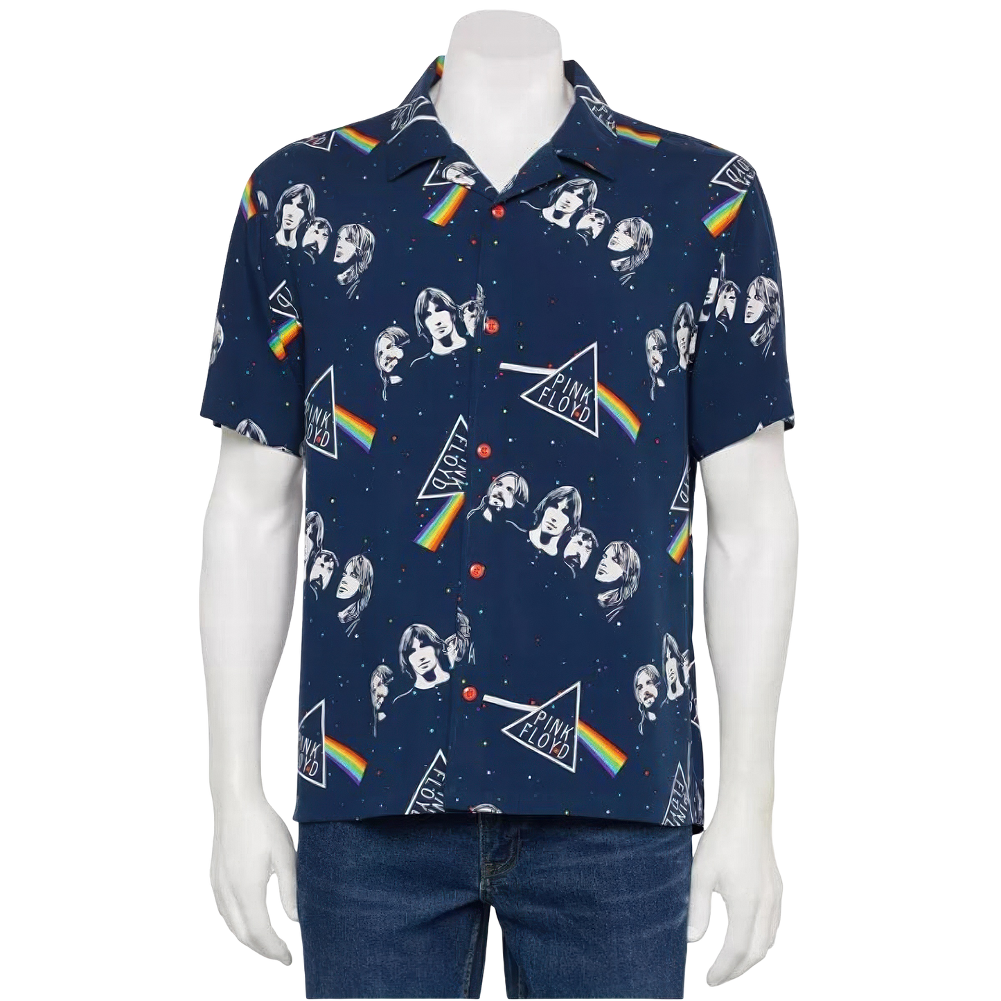 Pink Floyd Dark Side of the Moon Short Sleeve Button Down