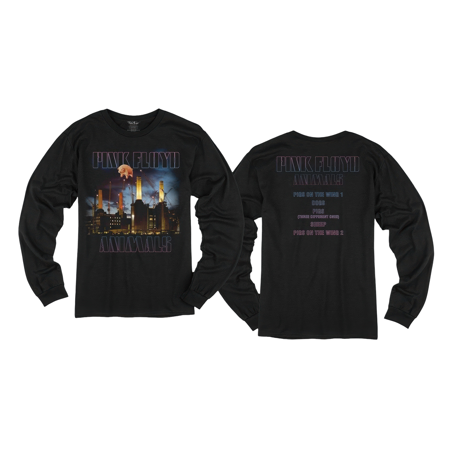 Pink Floyd Animals Tracklist Long Sleeve T-shirt