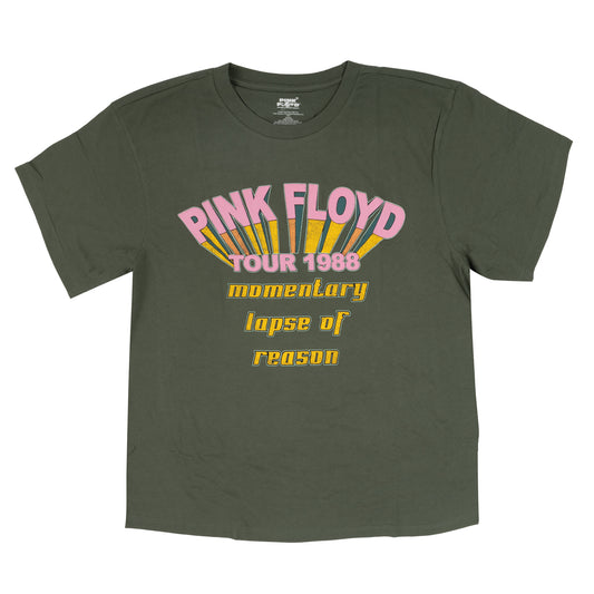 Pink Floyd 1988 Tour T-Shirt Momentary Lapse of Reason Olive Green Vintage Tee