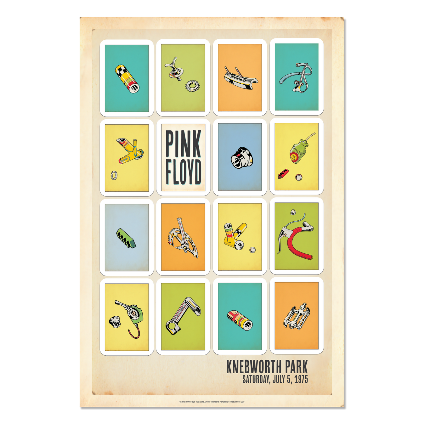 Knebworth Park Bicycle Parts 1975 Print