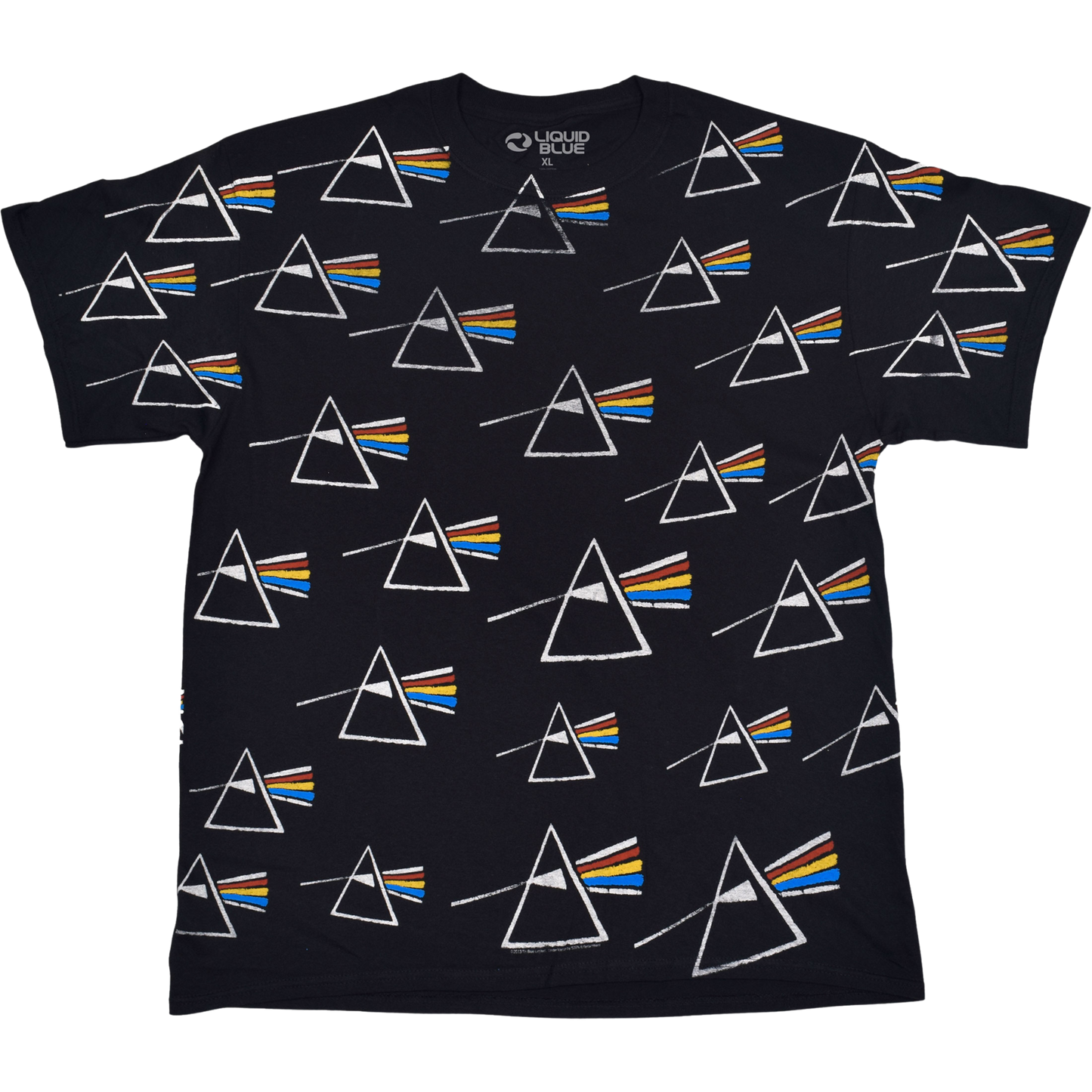 Pink Floyd Dark Side of the Moon prism all-over print T-shirt by Liquid Blue