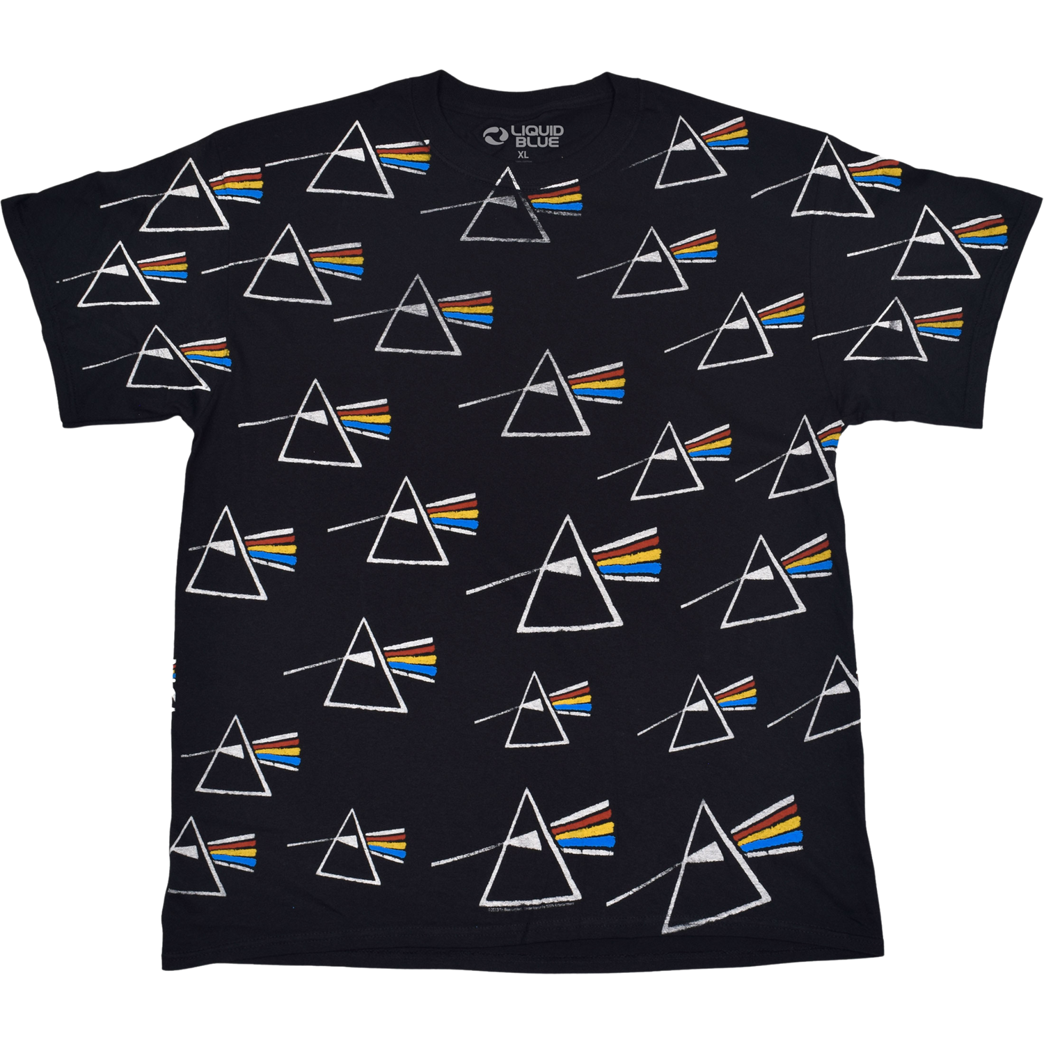 Pink Floyd Dark Side of the Moon prism all-over print T-shirt by Liquid Blue