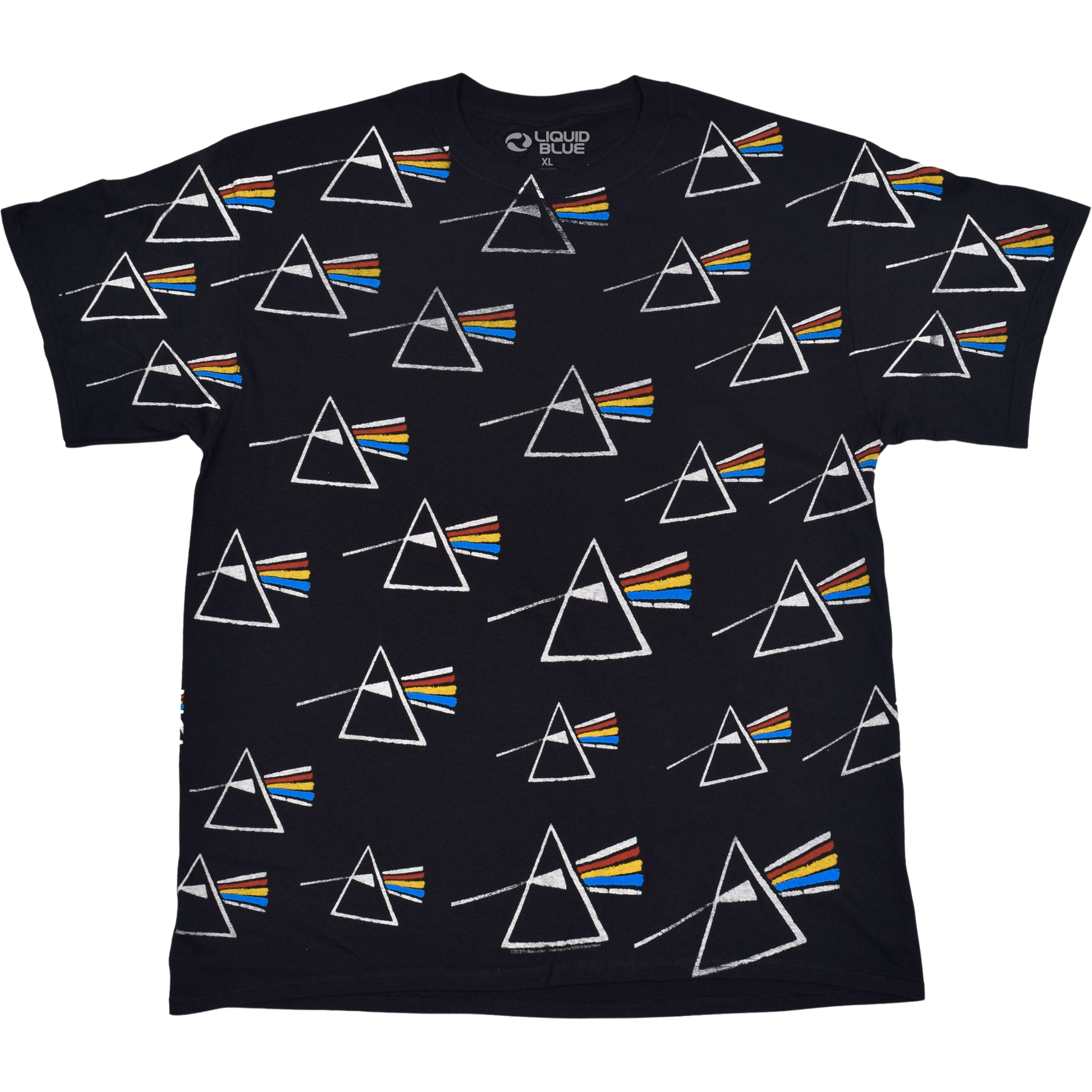 Pink Floyd Dark Side of the Moon prism all-over print T-shirt by Liquid Blue