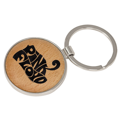 Laser Engraved Maple Keychains