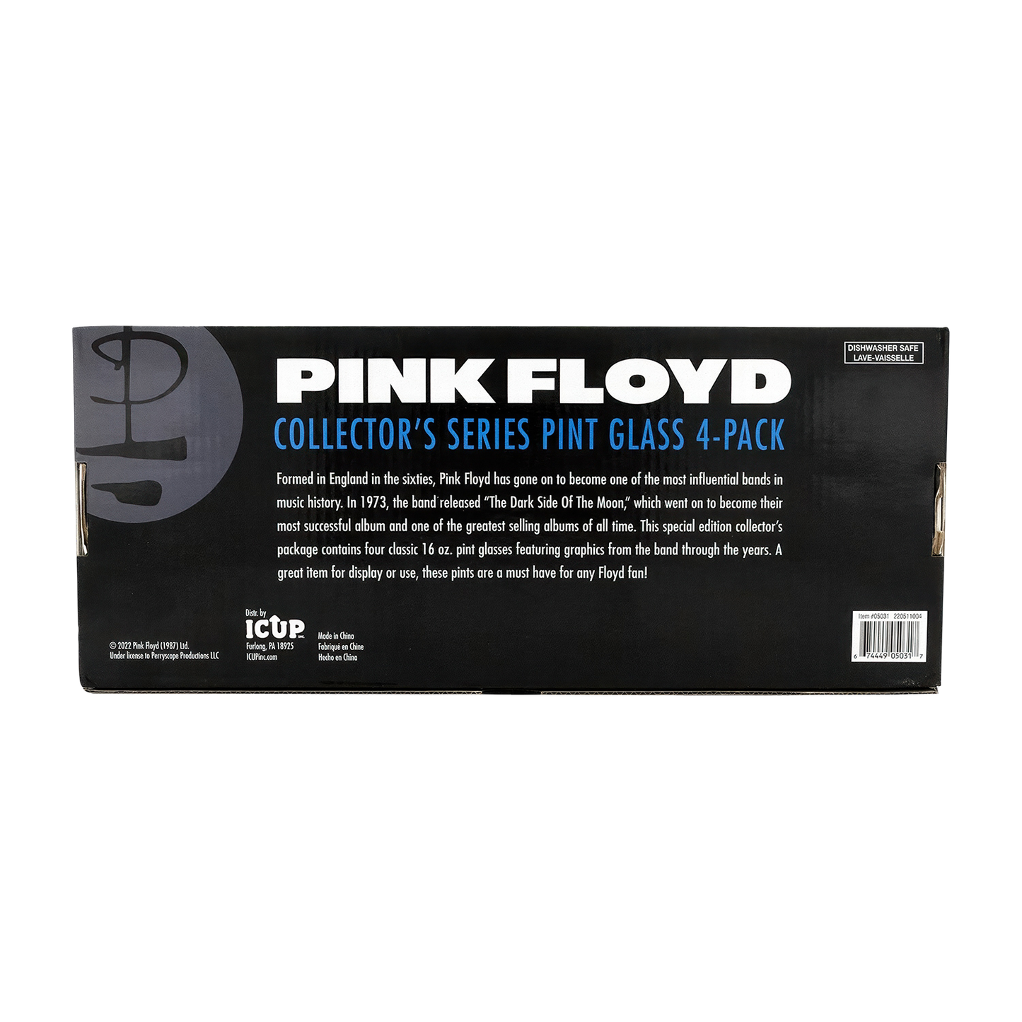 Pink Floyd Album Covers 16oz Glass 4 Pack Pint Glasses