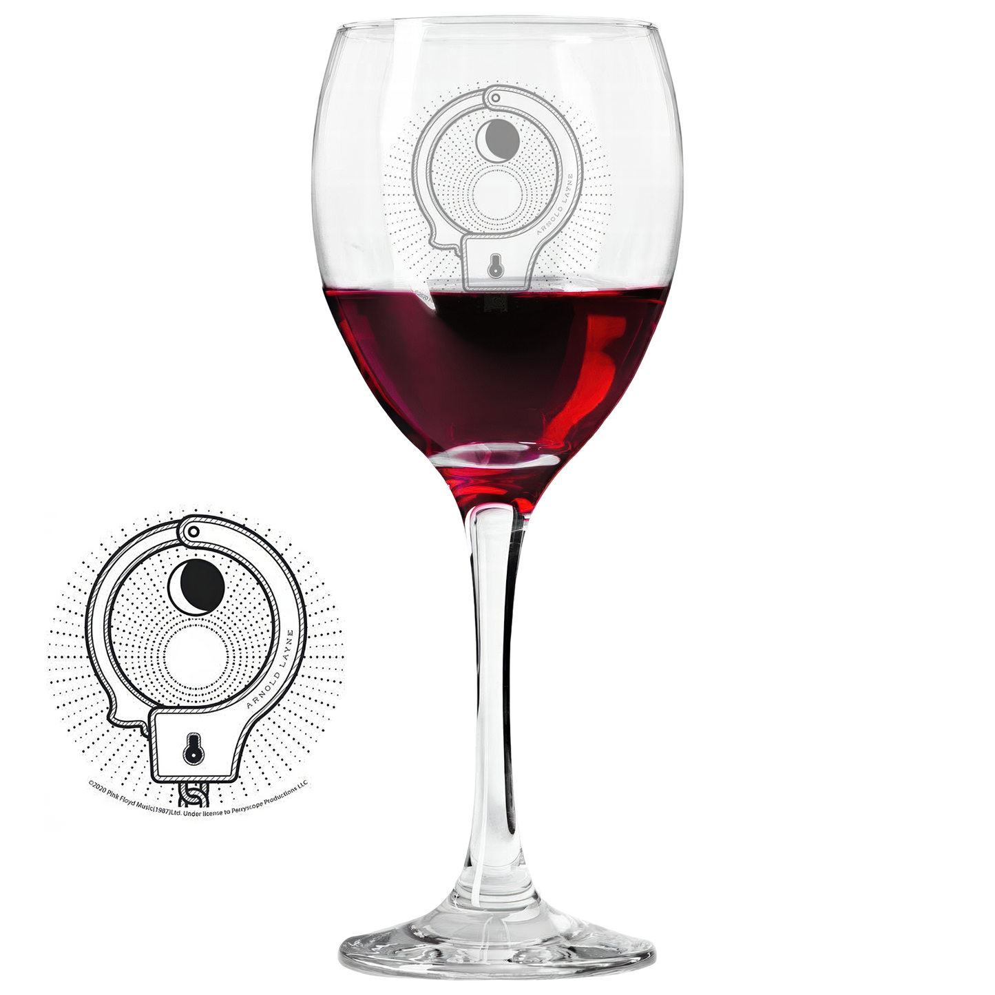 Arnold Layne Cuff Laser- Etched Wine Glass