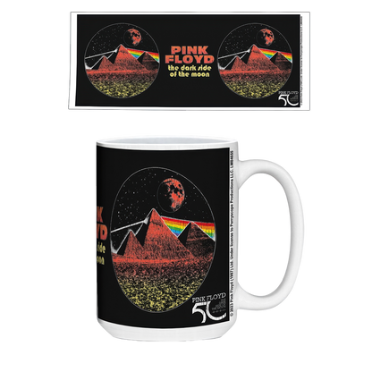 Pink Floyd TDSOTM50 Red Pyramids Ceramic Mug
