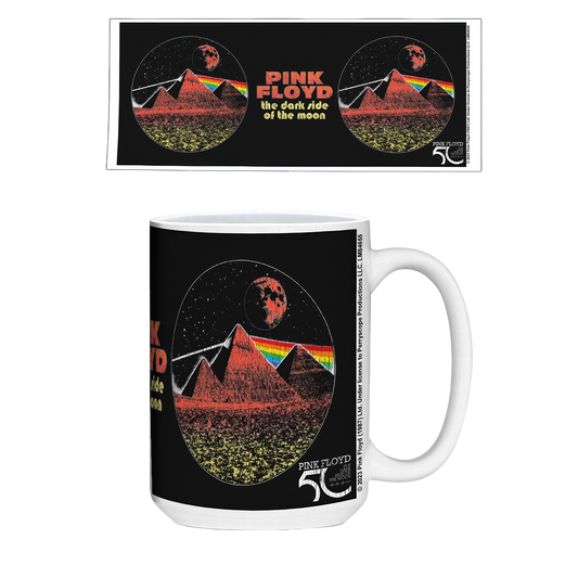 Pink Floyd TDSOTM50 Red Pyramids Ceramic Mug