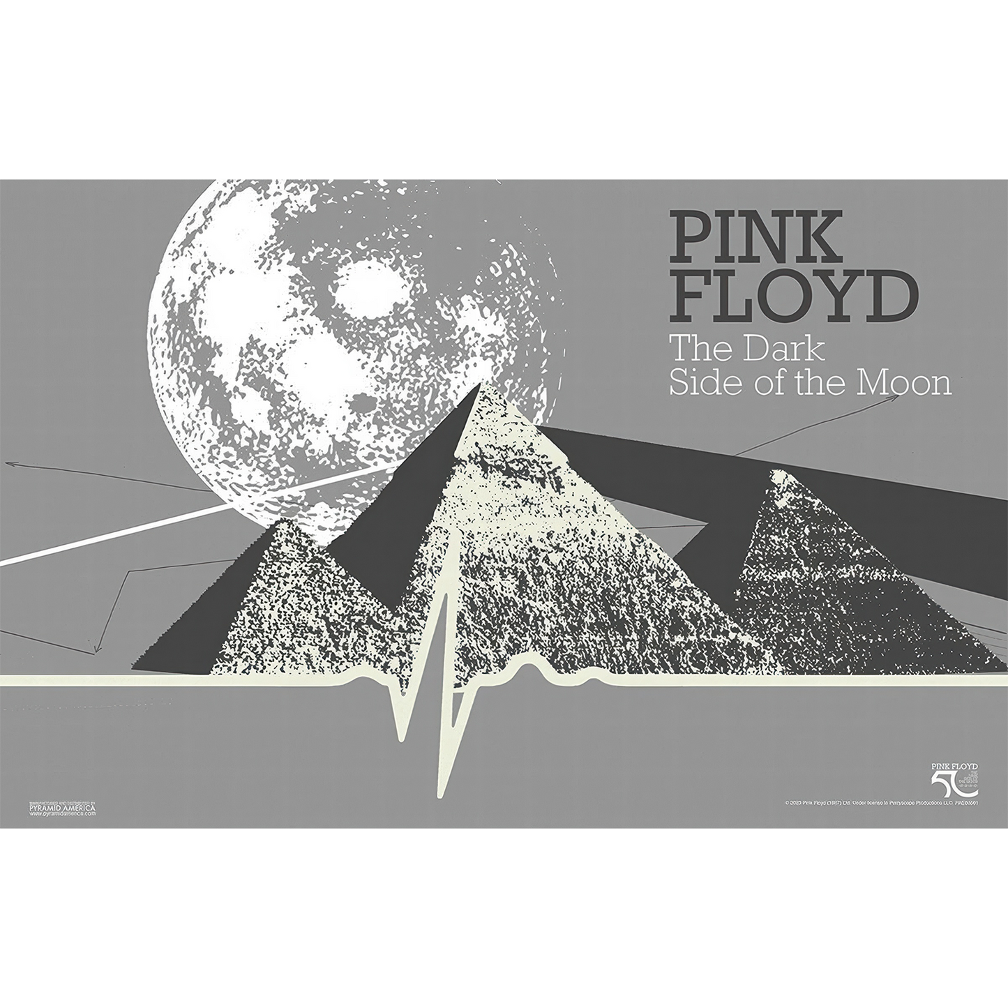 Pink Floyd - DSOTM50-Grey Pyramid 11x17 Unframed Print
