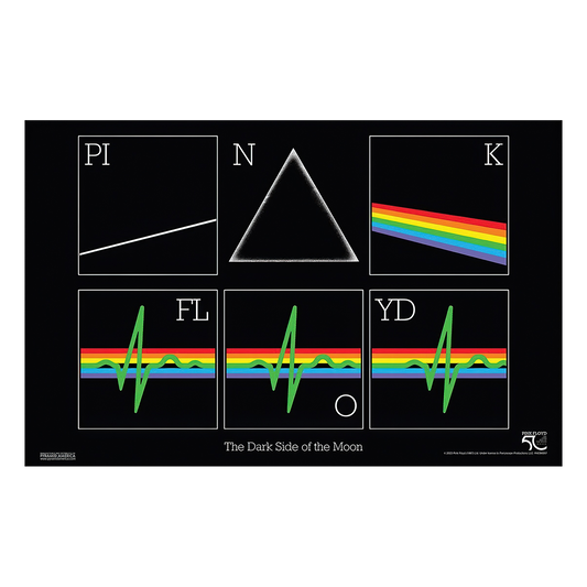 Pink Floyd - DSOTM50-Squares Prism 11x17 Framed Print