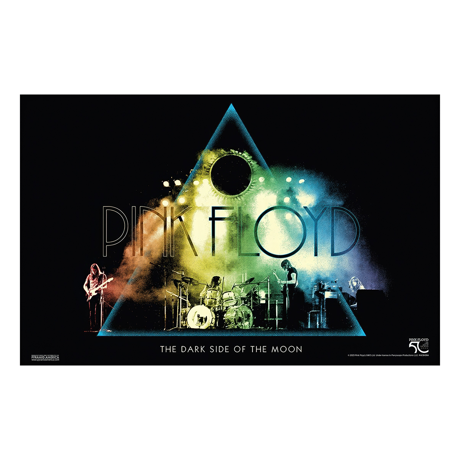 Pink Floyd - DSOTM50-Live Colors 11x17 Framed Print