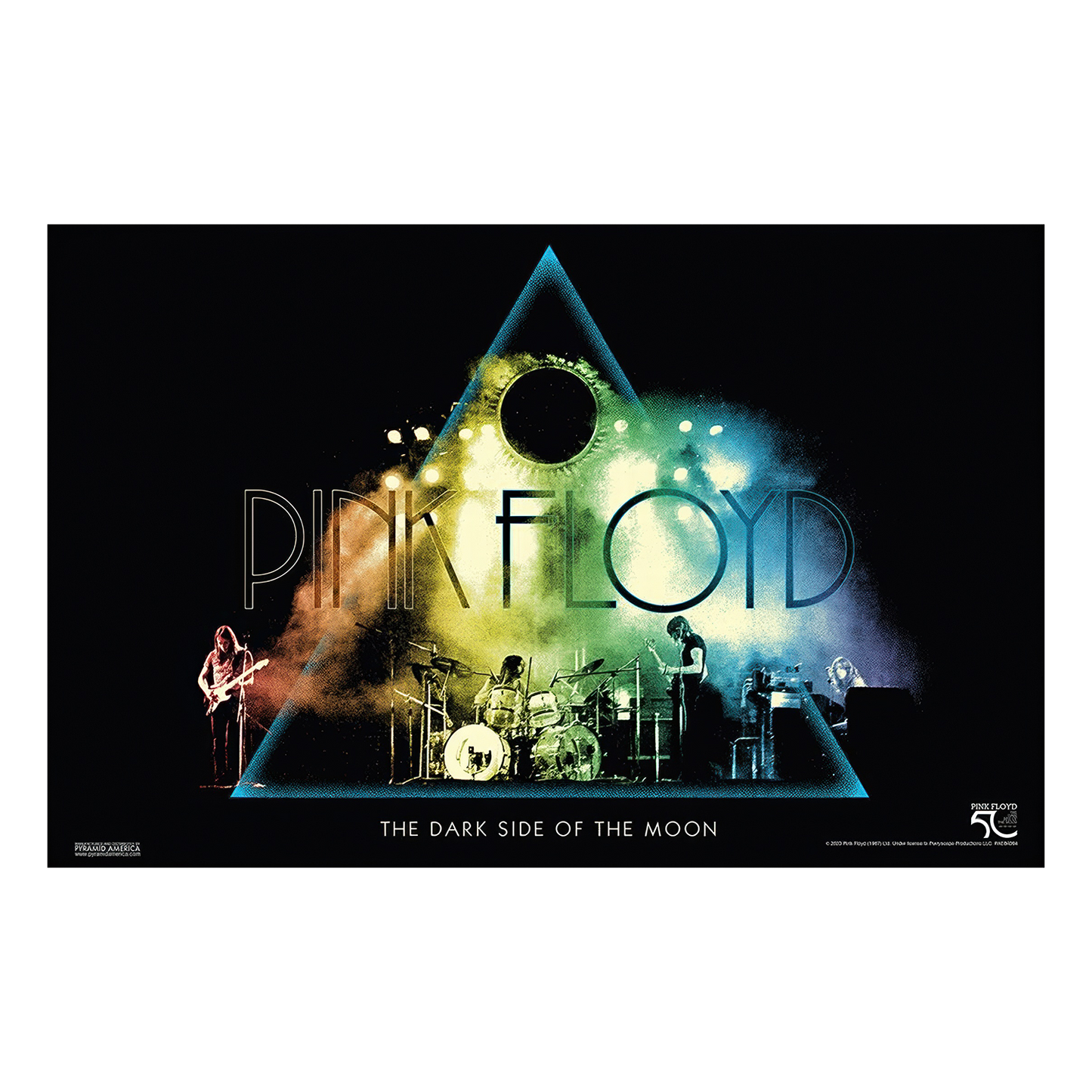 Pink Floyd - DSOTM50-Live Colors 11x17 Framed Print