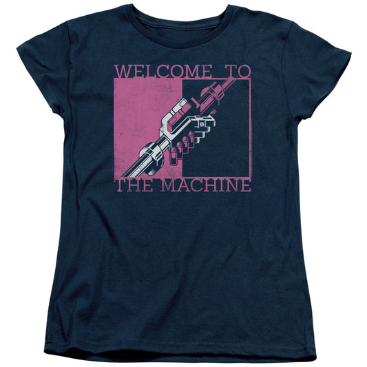 Welcome To The Machine Navy Womens Logo