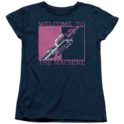 Welcome To The Machine Navy Womens Logo