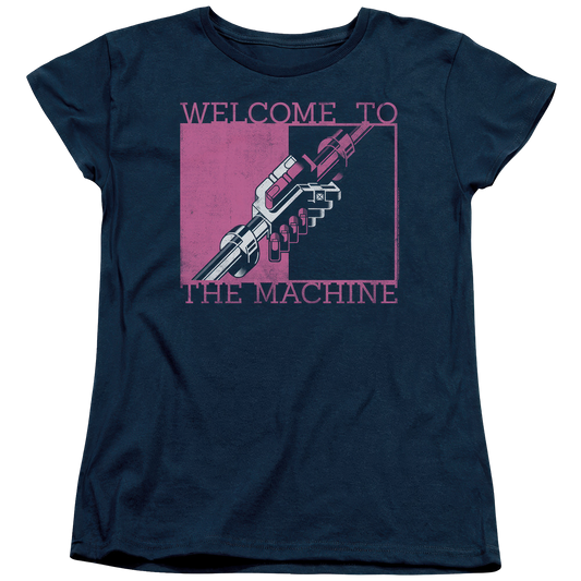 Welcome To The Machine Navy Womens Logo