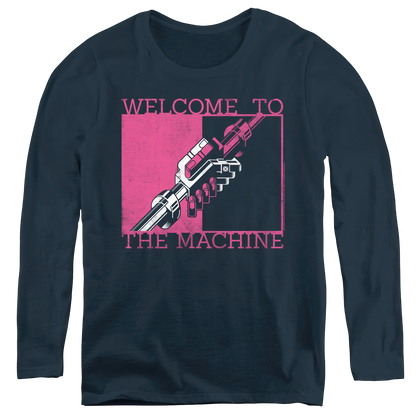 Welcome To The Machine Navy Womens Logo