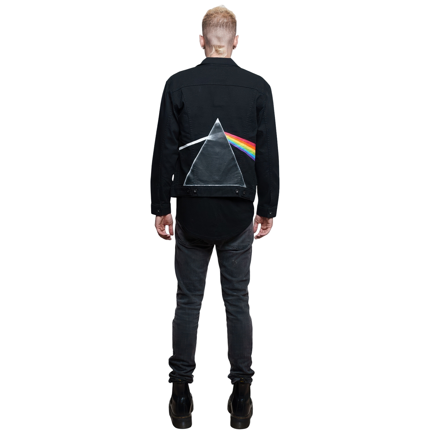 Pink Floyd Hand Painted Men's Denim Jacket