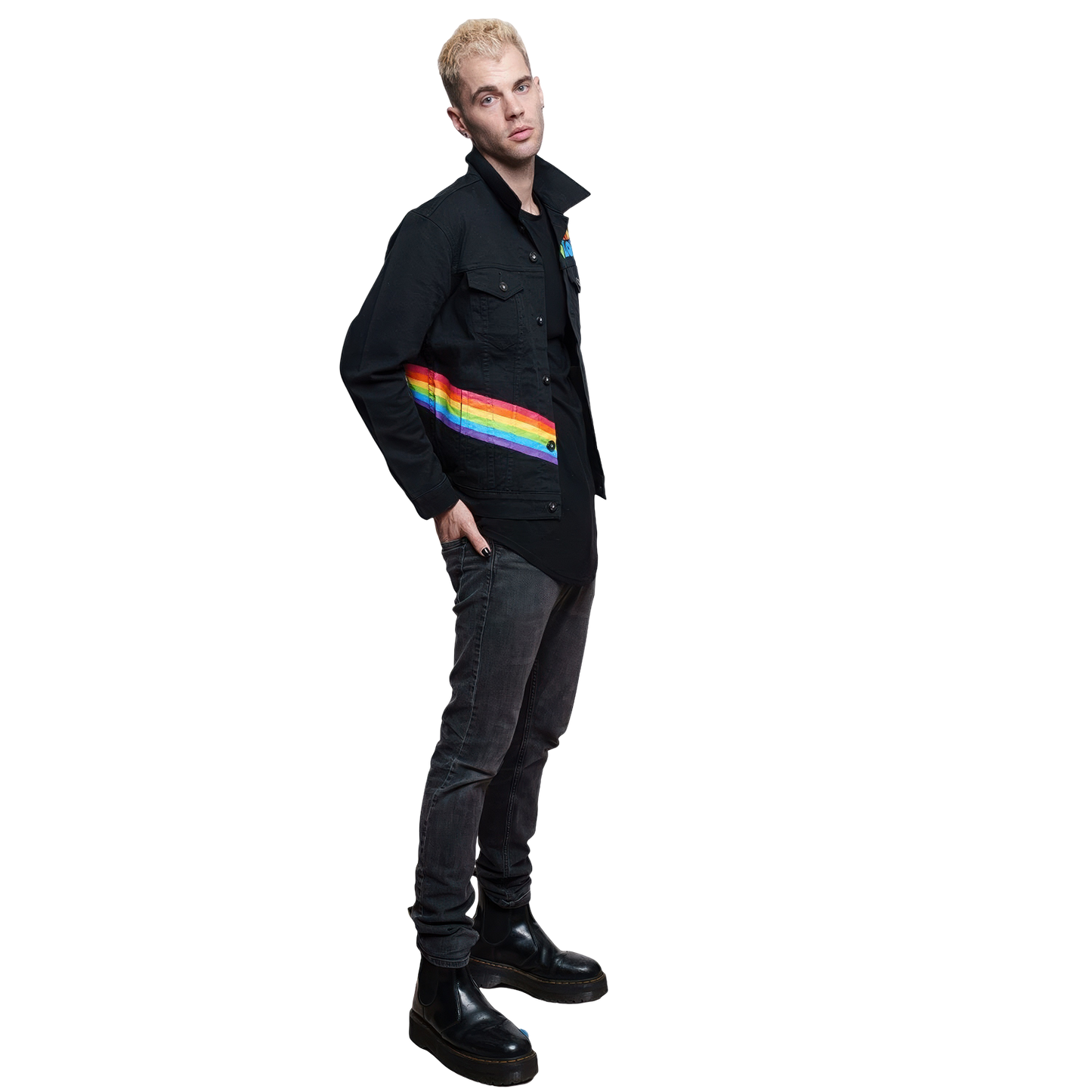 Pink Floyd Hand Painted Men's Denim Jacket