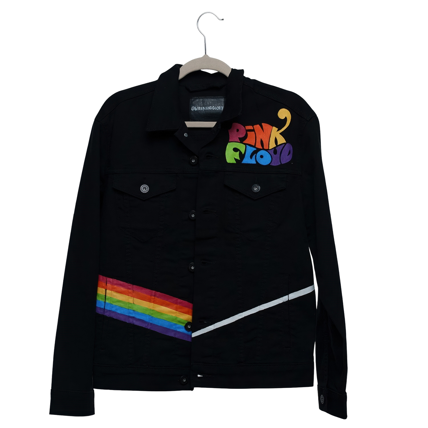 Pink Floyd Hand Painted Men's Denim Jacket