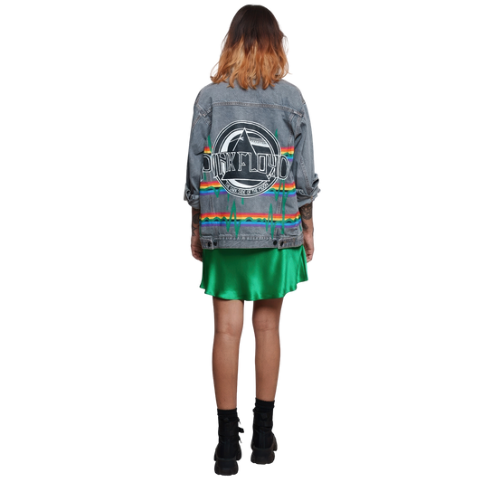Pink Floyd Hand Painted Women's Denim Jacket