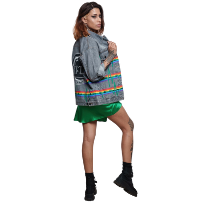 Pink Floyd Hand Painted Women's Denim Jacket