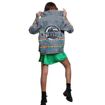 Pink Floyd Hand Painted Women's Denim Jacket