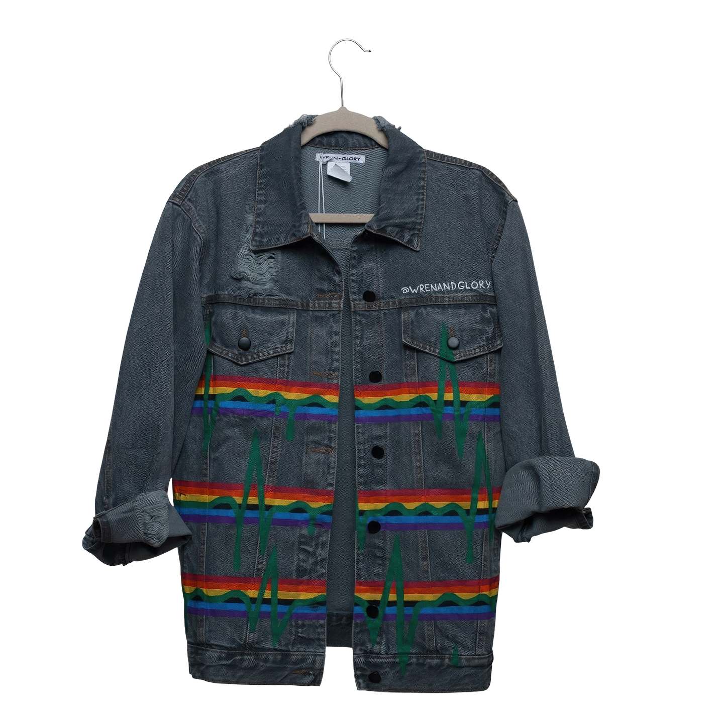 Pink Floyd Hand Painted Women's Denim Jacket