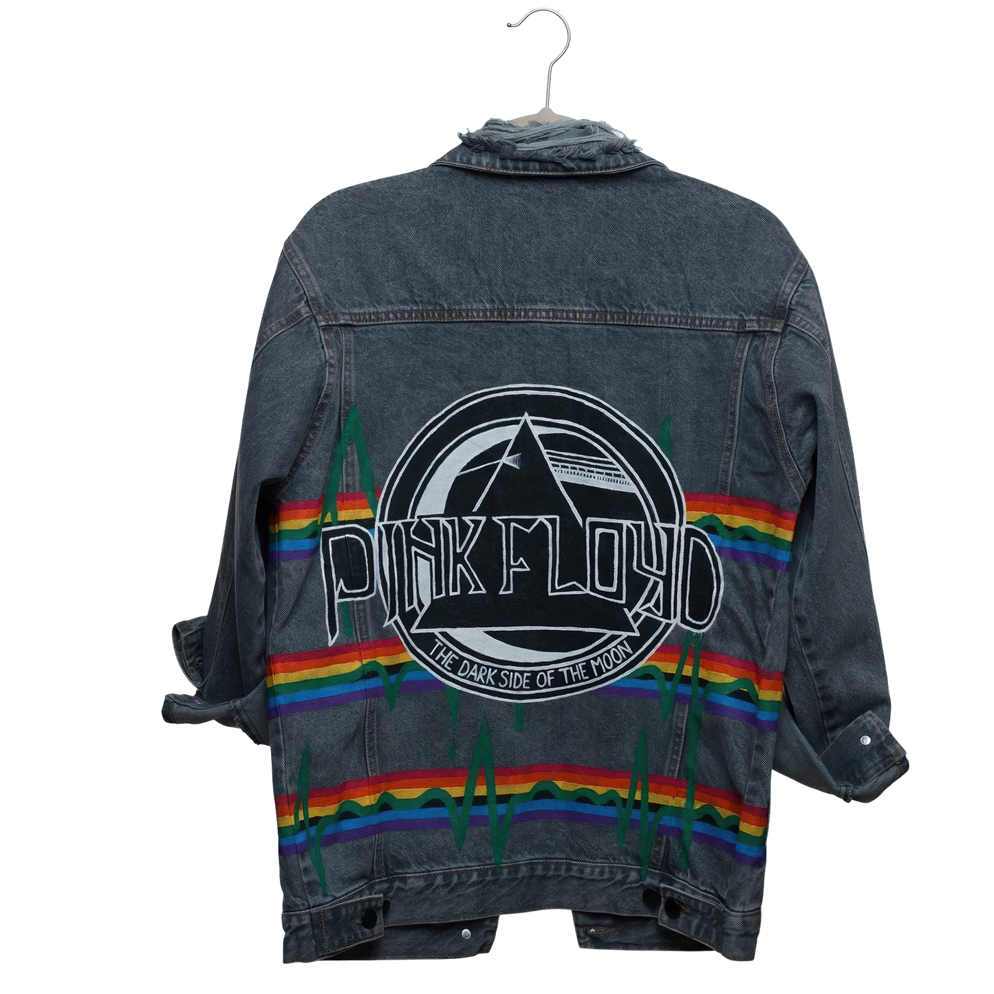 Pink Floyd Hand Painted Women's Denim Jacket