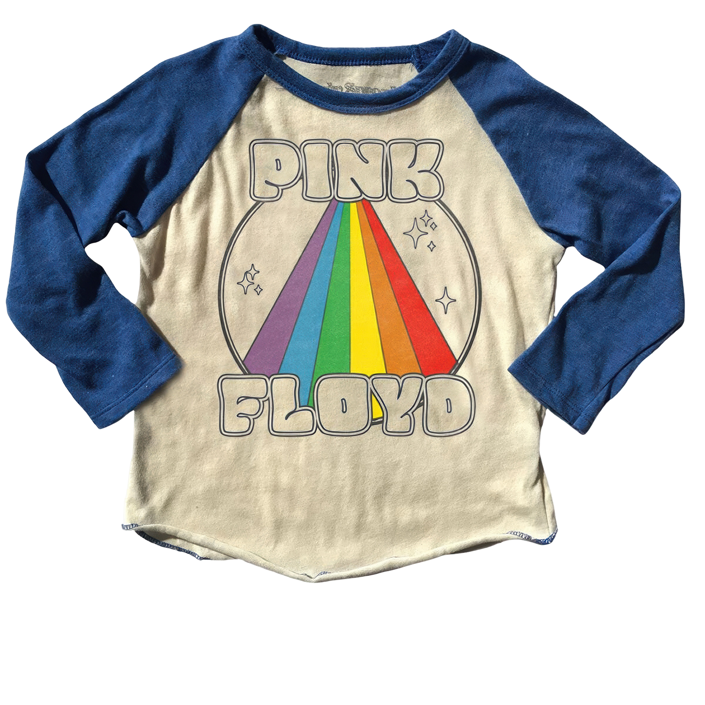 Pink Floyd Retro Rainbow Graphic Raglan Tee
