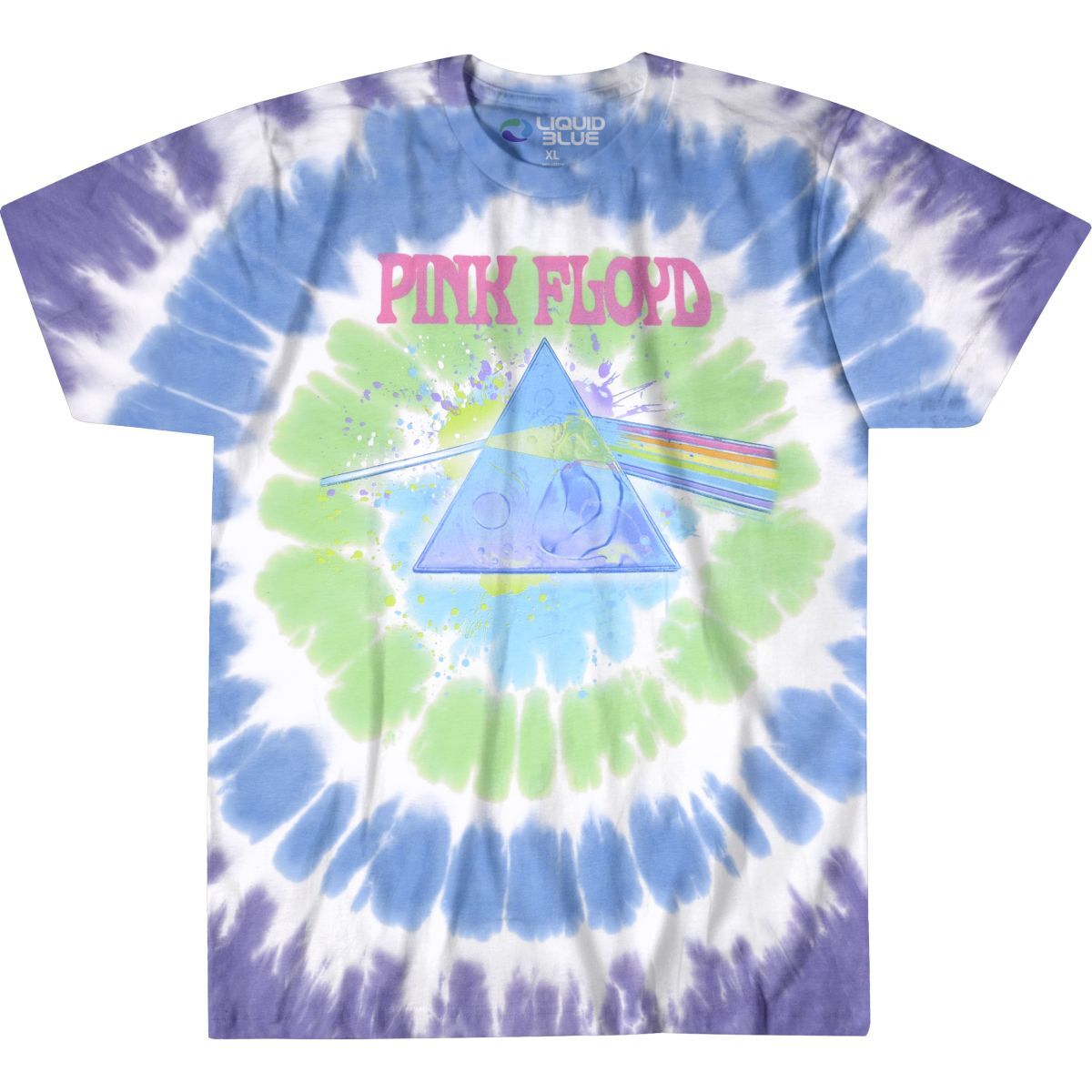 Pink Floyd Dark Side Oil Paint Tie-Dye T-Shirt