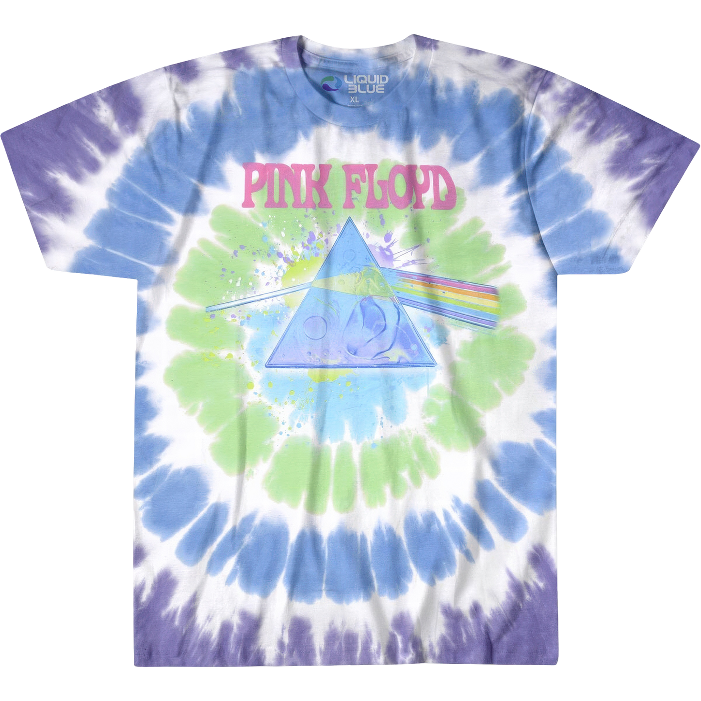 Pink Floyd Dark Side Oil Paint Tie-Dye T-Shirt