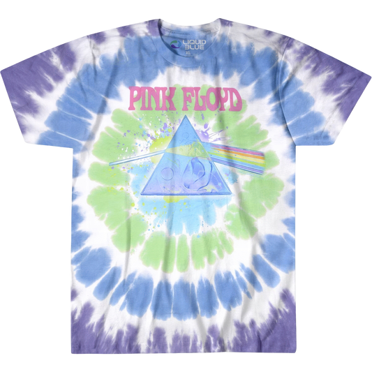 Pink Floyd Dark Side Oil Paint Tie-Dye T-Shirt