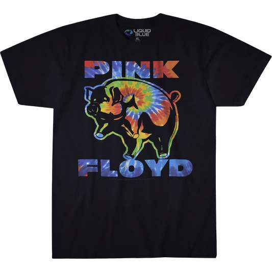Pink Floyd Psychedelic Pig Black T-Shirt