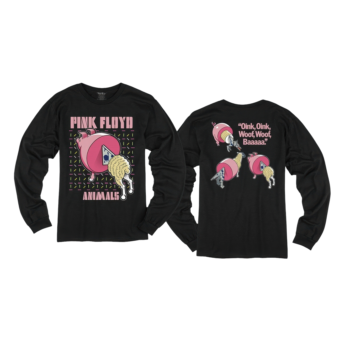 Pink Floyd Animals Oink Oink Long Sleeve T-shirt