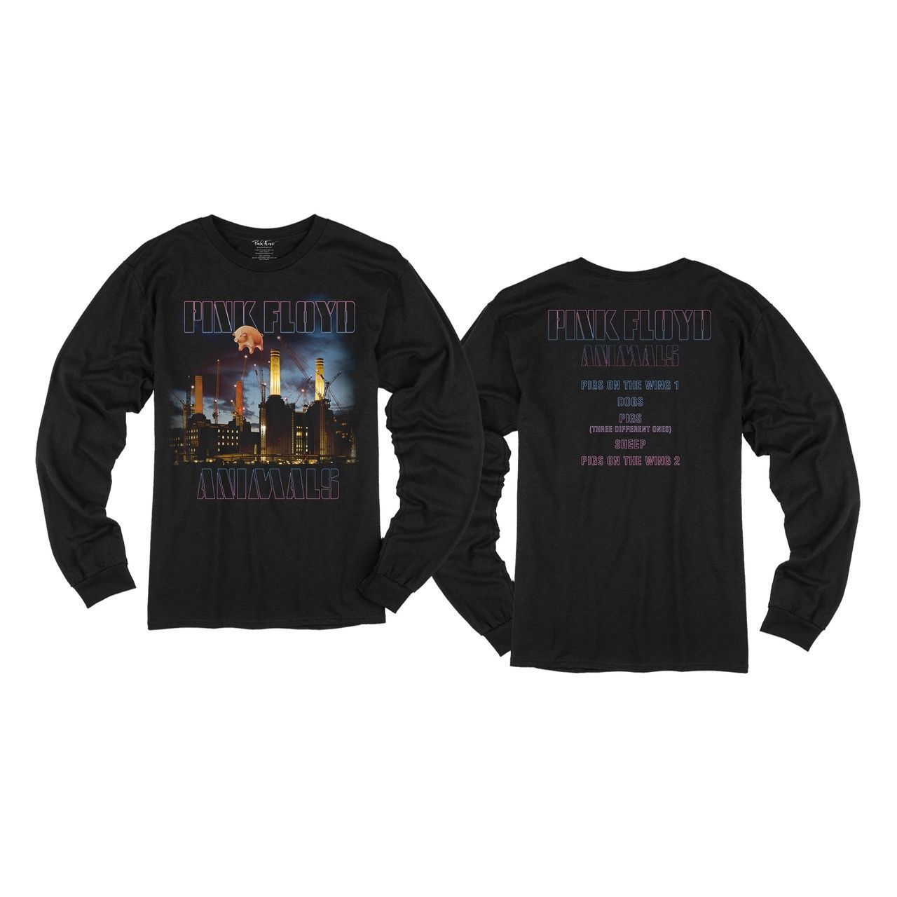 Pink Floyd Animals Tracklist Long Sleeve T-shirt
