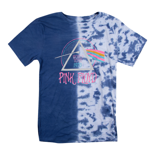 Pink Floyd 1973 World Tour Half Tie Dye T-shirt