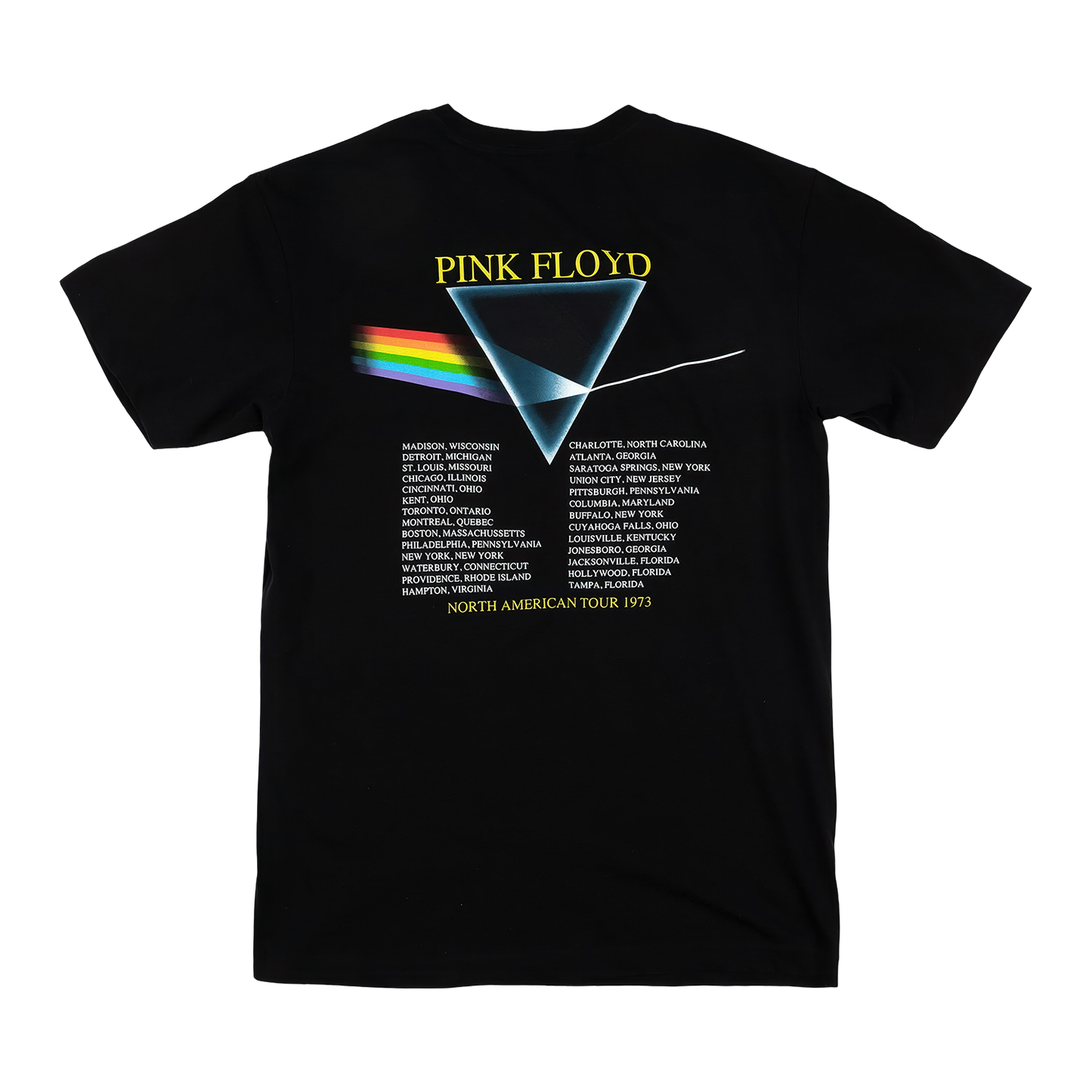 Dark Side of the Moon North America Tour 1973 Double Sided T-Shirt