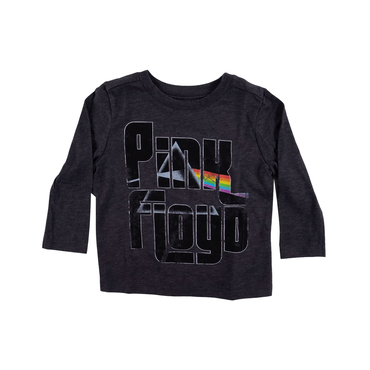 Pink Floyd Prism Name Logo Grey Longsleeve T-Shirt