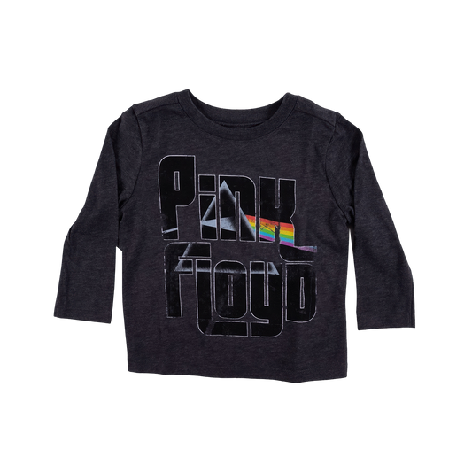 Pink Floyd Prism Name Logo Grey Longsleeve T-Shirt